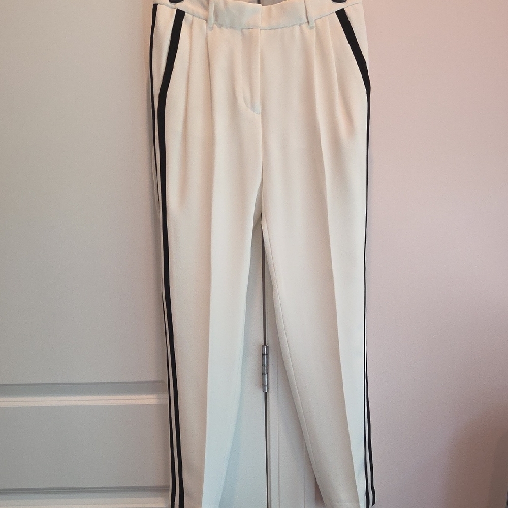 J. Crew Black and White Pantsuits with High-Waisted Design